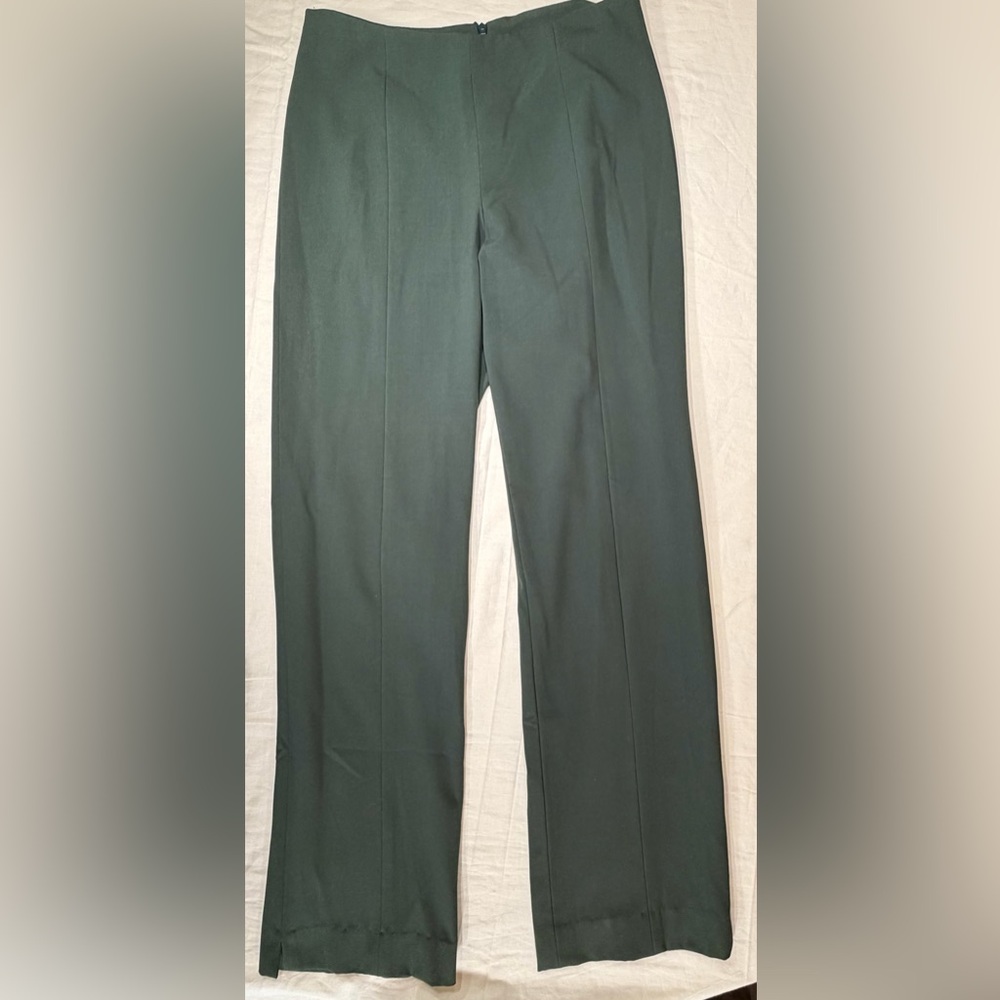 Cabi Women’s Straight Leg Trousers in Hunter Green – Size 8
